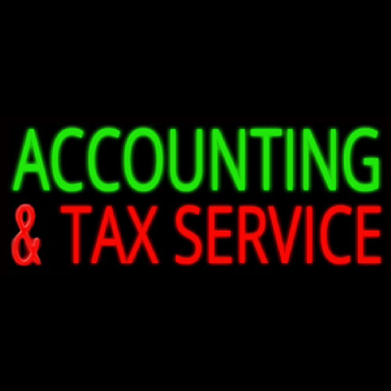 Accounting And Ta  Service Neon Skilt