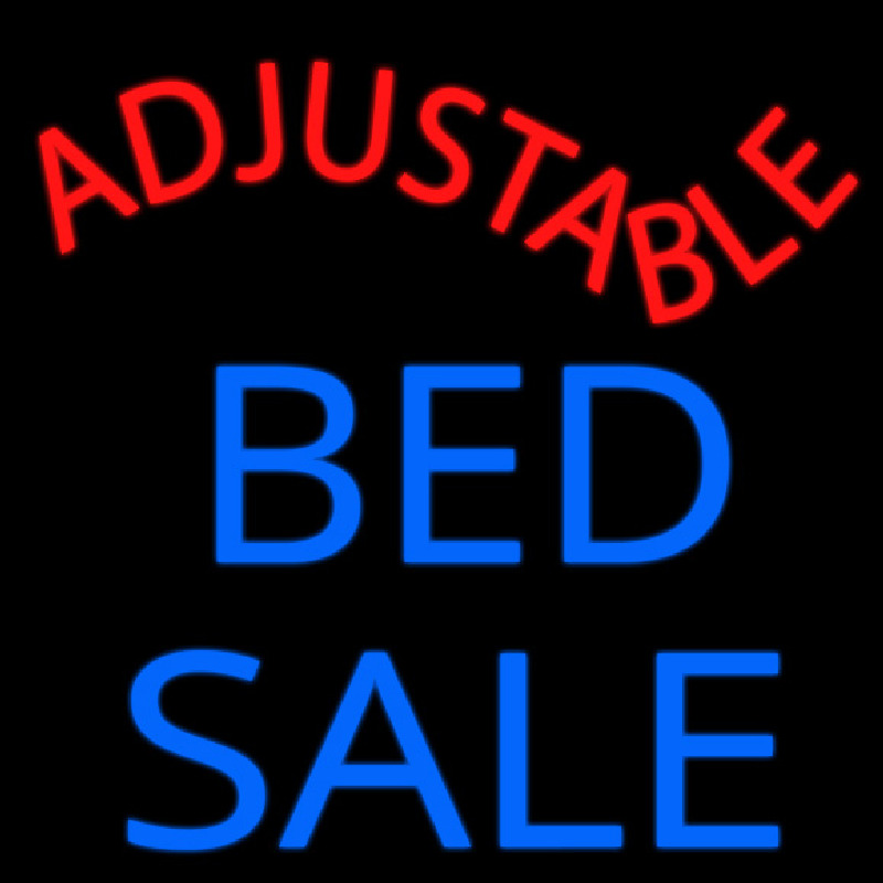 Adjust Able Bed Sale Neon Skilt