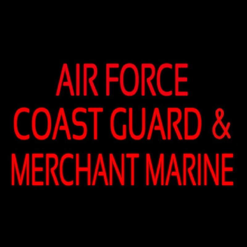 Air Force Coast Guard Merchant Marine Neon Skilt