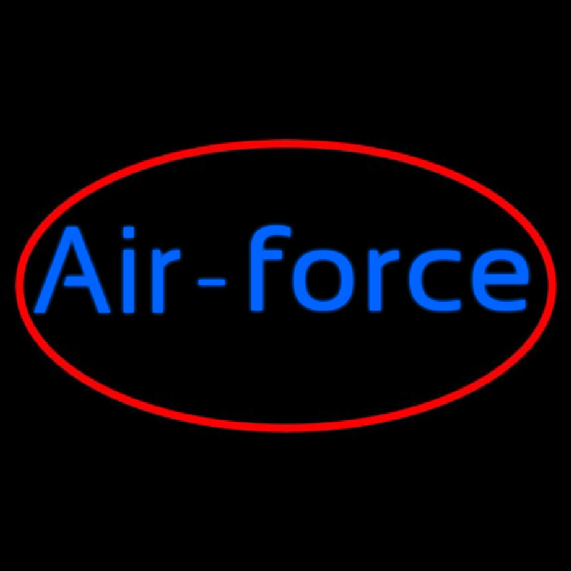 Air Force With Red Border Neon Skilt