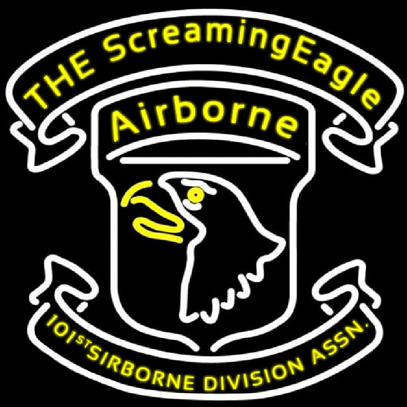 Airborne Division Screaming Eagle Neon Skilt