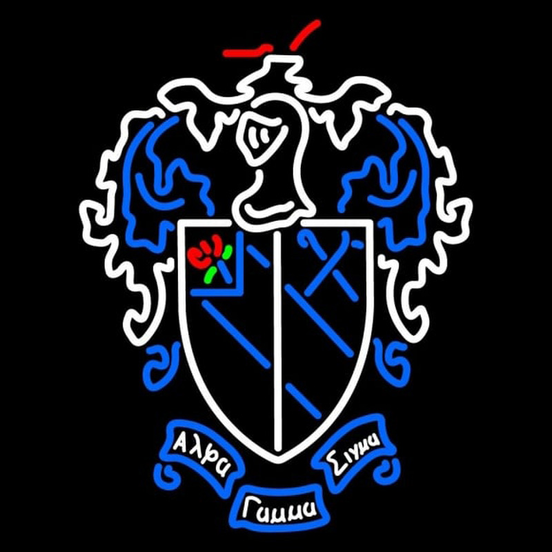 Alpha Gamma Sigma Chapters Logo Neon Skilt
