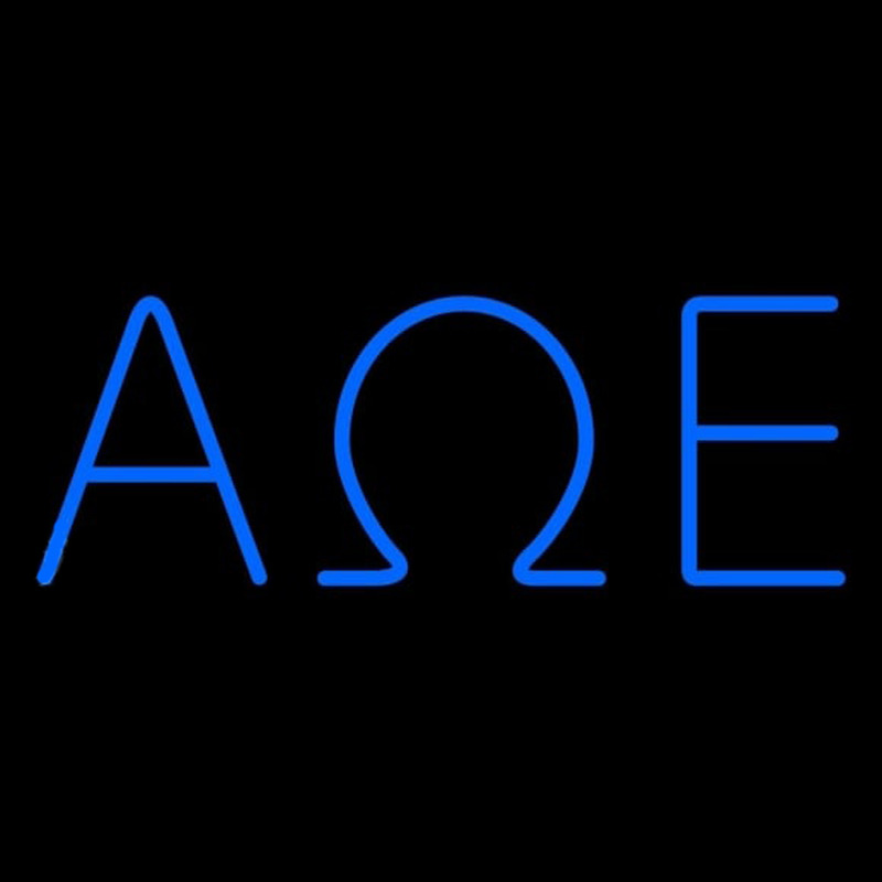 Alpha Omega Epsilon Neon Skilt