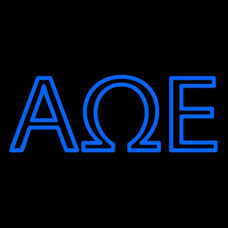 Alpha Omega Zeta Neon Skilt