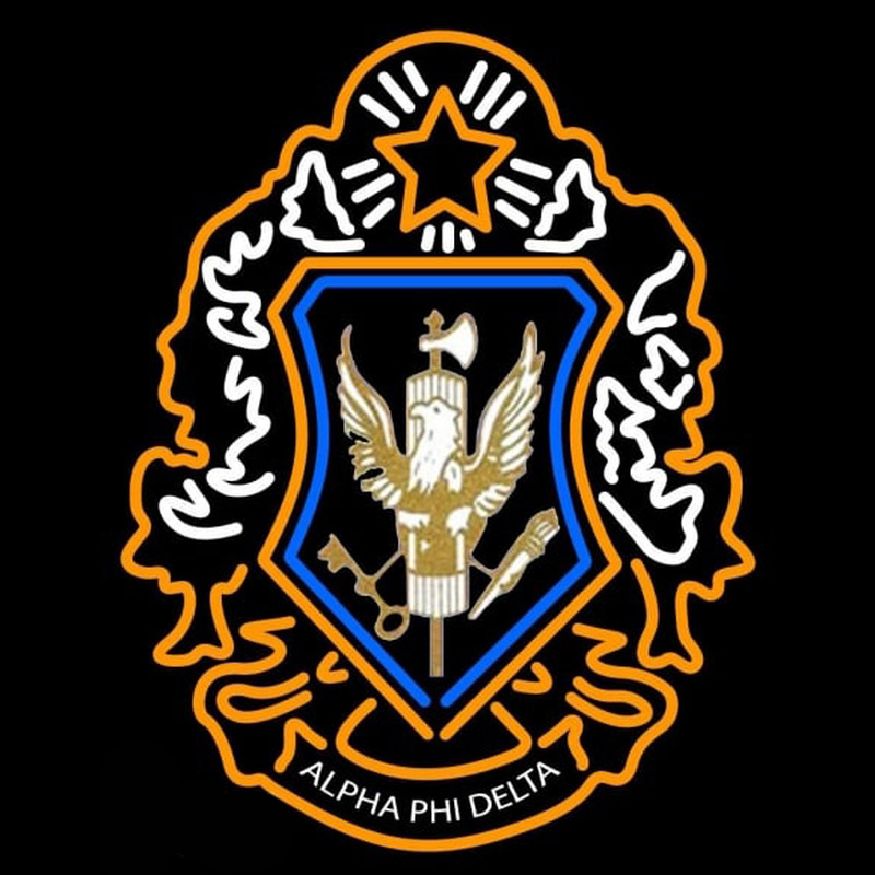 Alpha Phi Delta Logo Neon Skilt