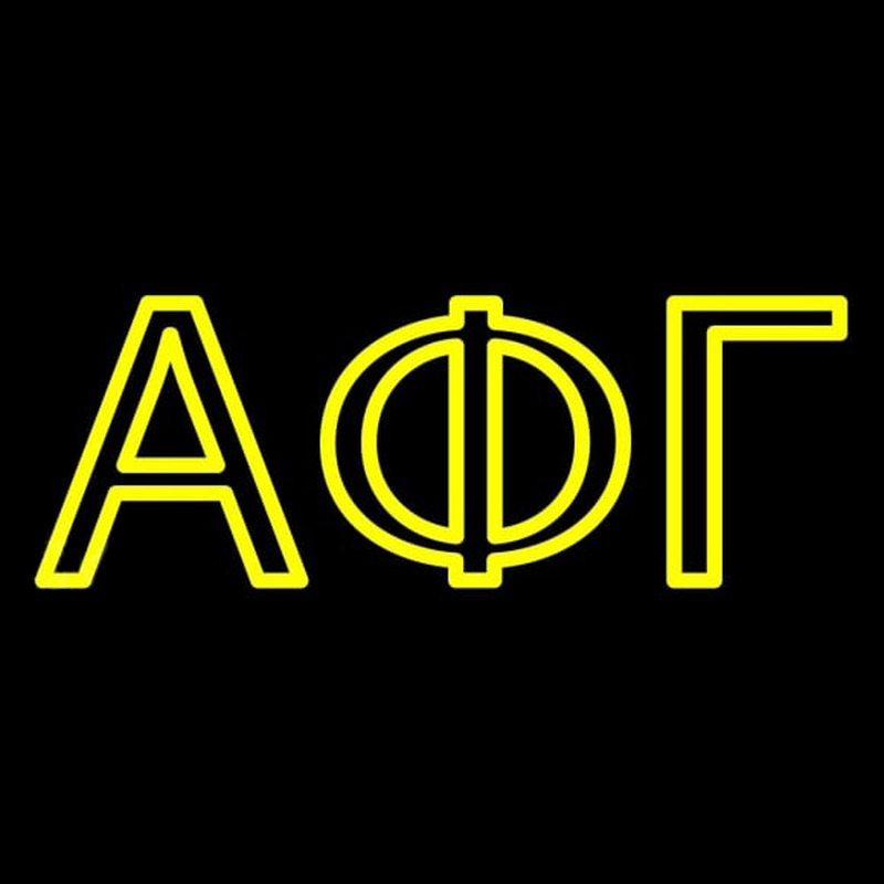Alpha Phi Gamma Sorority Neon Skilt