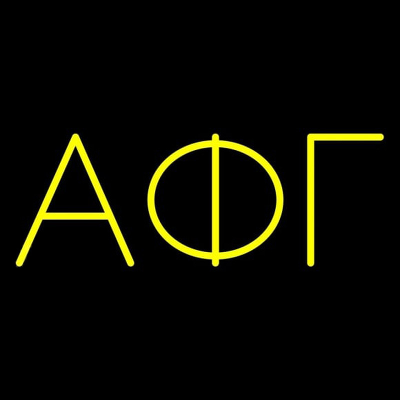 Alpha Phi Gamma Sorority Neon Skilt