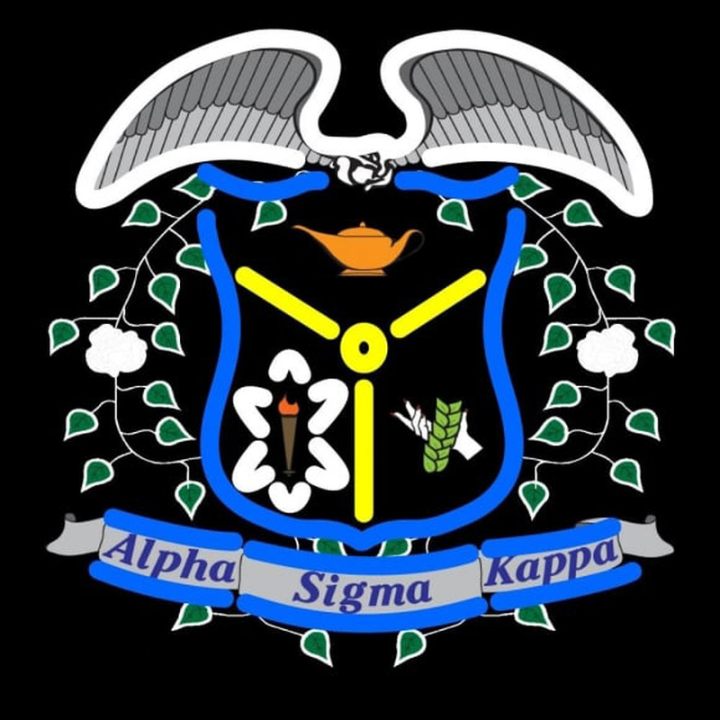Alpha Sigma Kappa Logo Neon Skilt