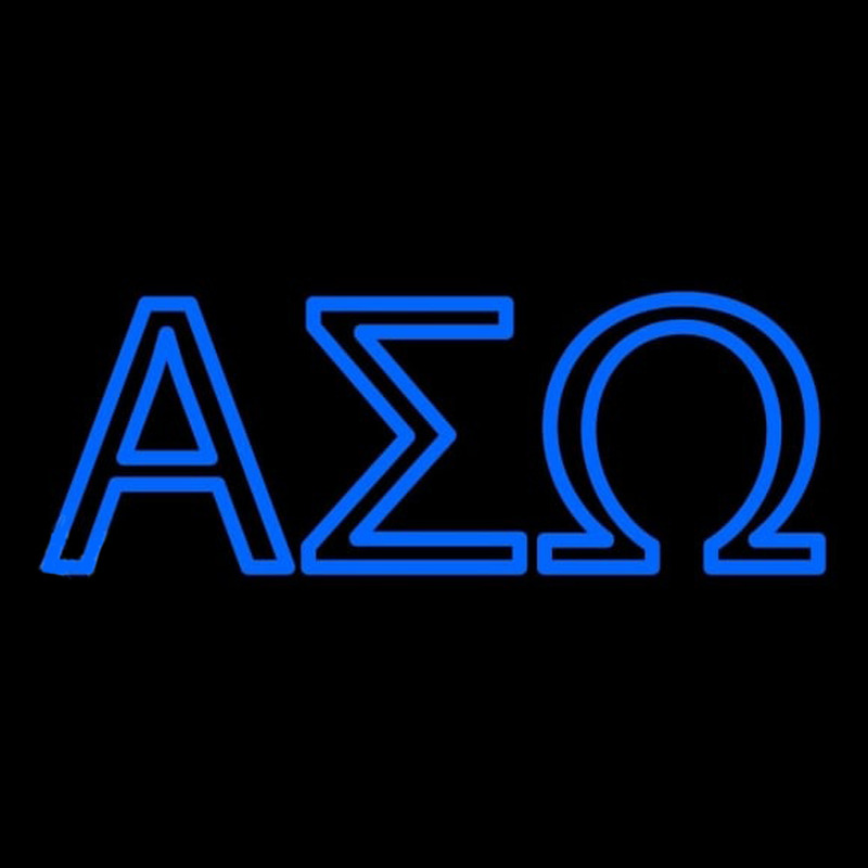 Alpha Sigma Omega Latina Greek Neon Skilt