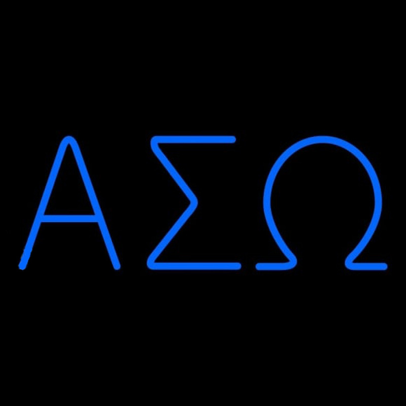 Alpha Sigma Omega Latina Greek Neon Skilt