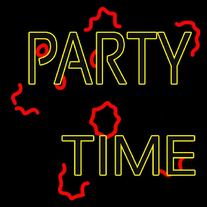 And Party Time Neon Skilt