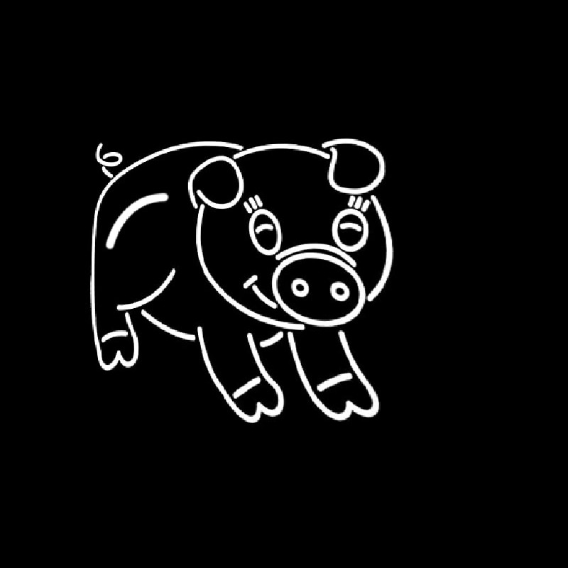 Angry Pig Neon Skilt