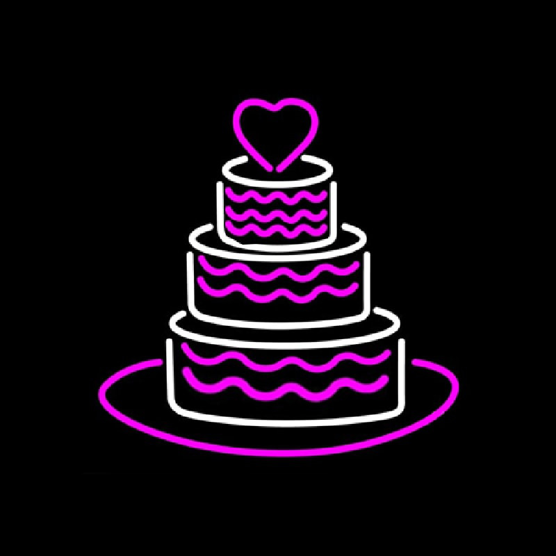 Anniversary Cake Neon Skilt