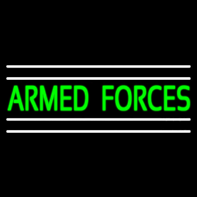 Armed Forces Neon Skilt