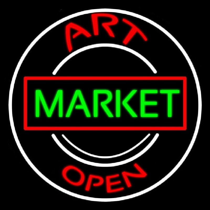 Art Market Open 1 Neon Skilt