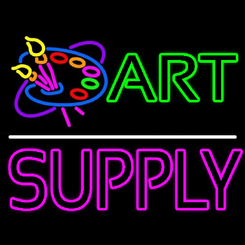 Art Supply With Logo 1 Neon Skilt