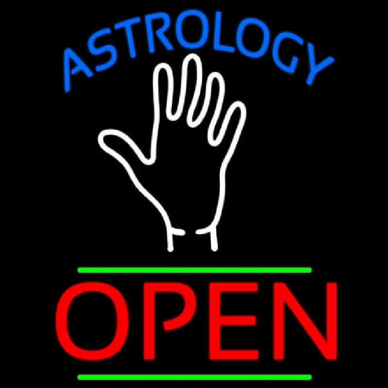 Astrology Open Neon Skilt