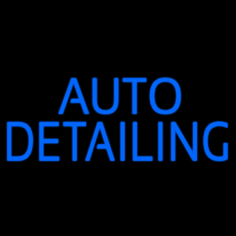 Auto Detailing Blue Neon Skilt