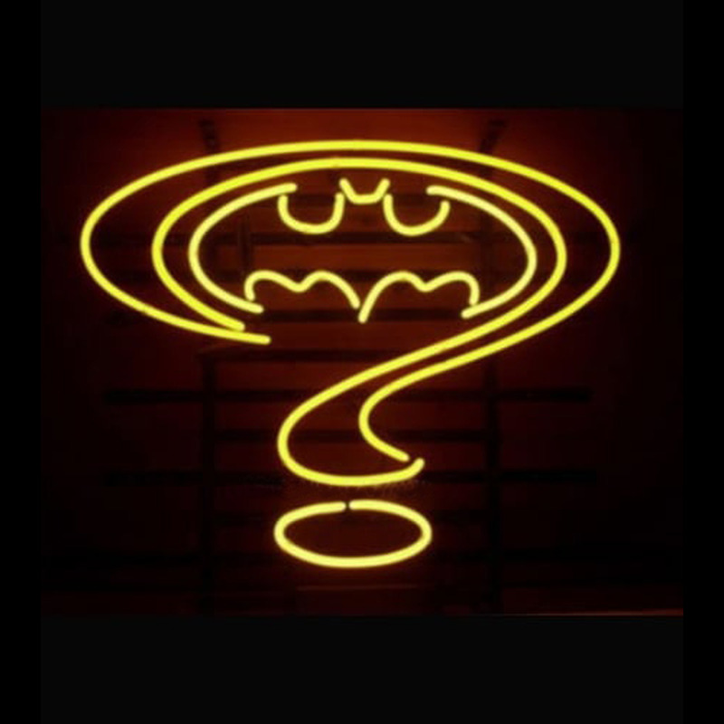 BAT Man Question Mark Retro Neon Skilt