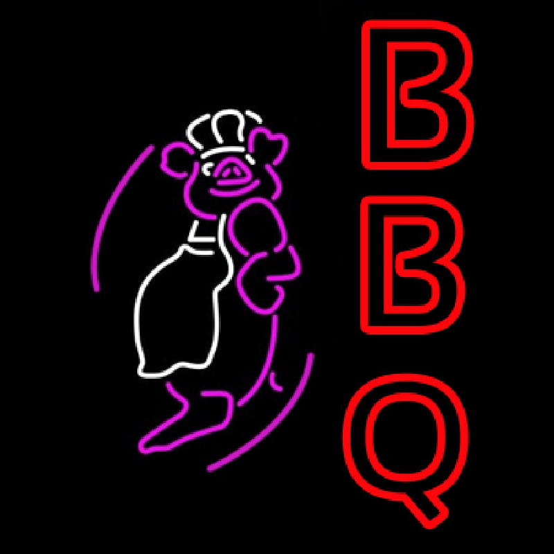 BBQ Pig Neon Skilt