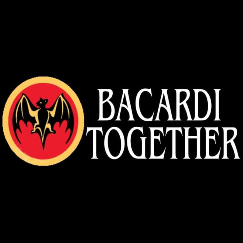 Bacardi Bat Together Rum Sign Neon Skilt