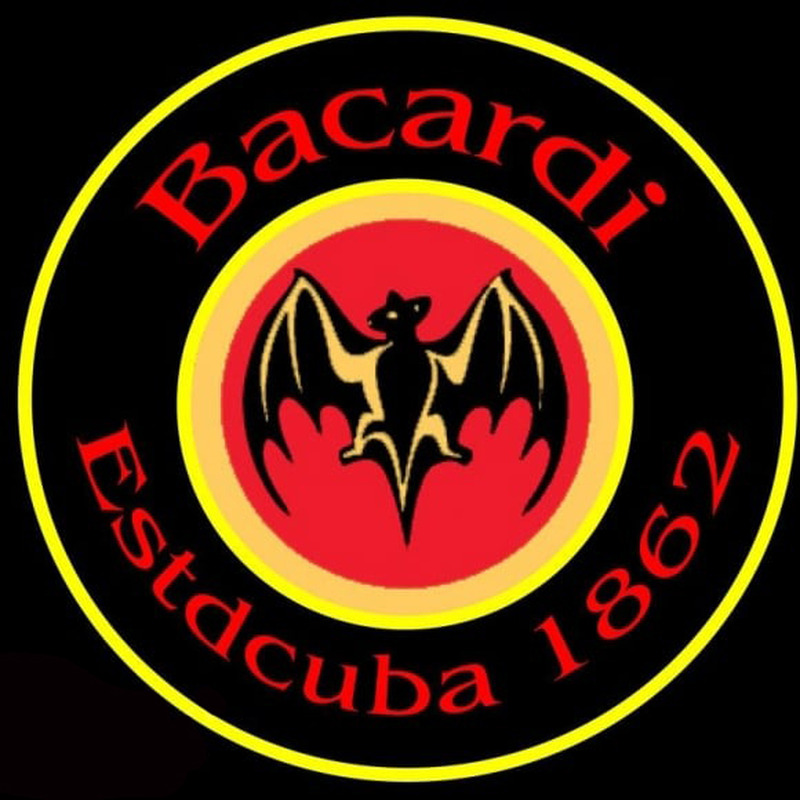 Bacardi Estdcuba 1862 24x24 Rum Sign Neon Skilt
