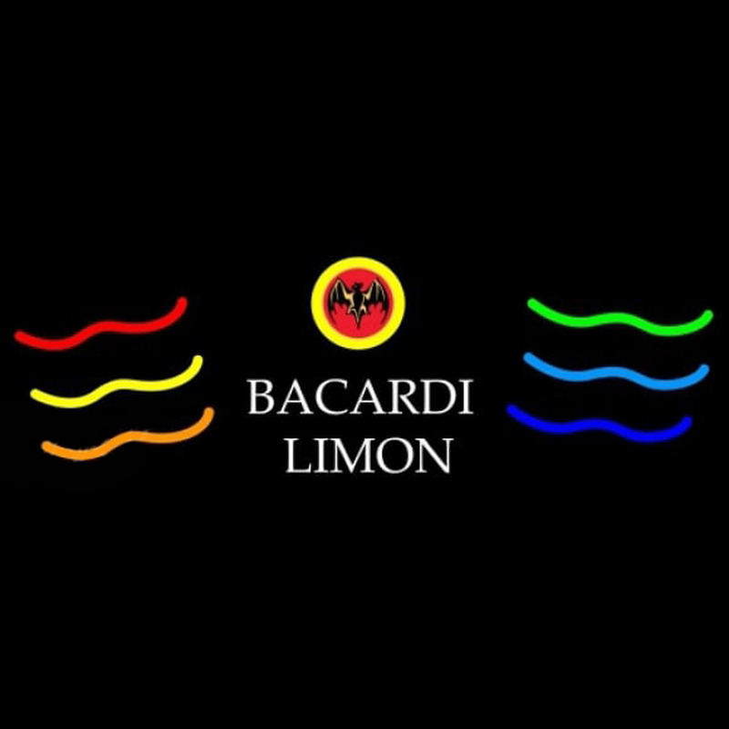 Bacardi Limon Multi Colored Rum Sign Neon Skilt