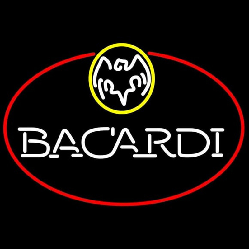 Bacardi Oval Rum Sign Neon Skilt