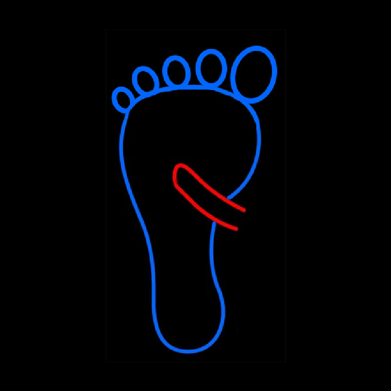 Back Foot Rub Neon Skilt