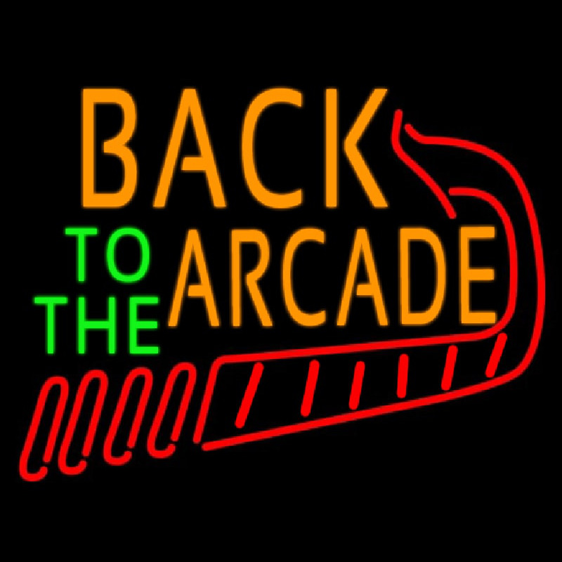 Back To The Arcade Neon Skilt