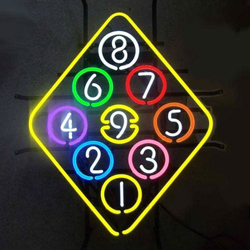 Ball Billiard Rack Pool Neon Beer Sign Neon Skilt