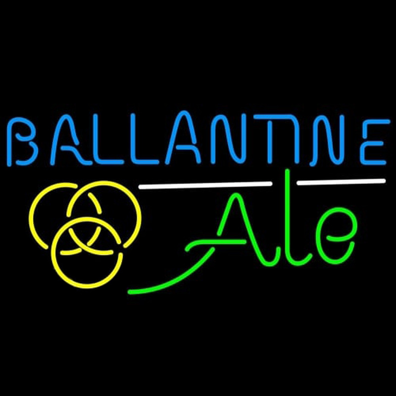 Ballantine Ale Yellow Beer Neon Skilt