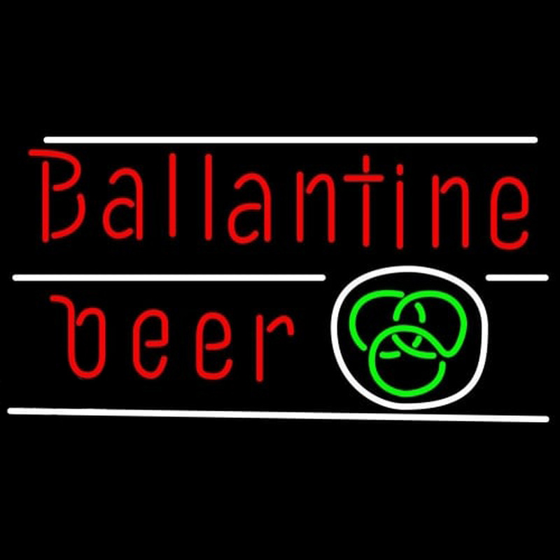 Ballantine Green Logo Beer Neon Skilt