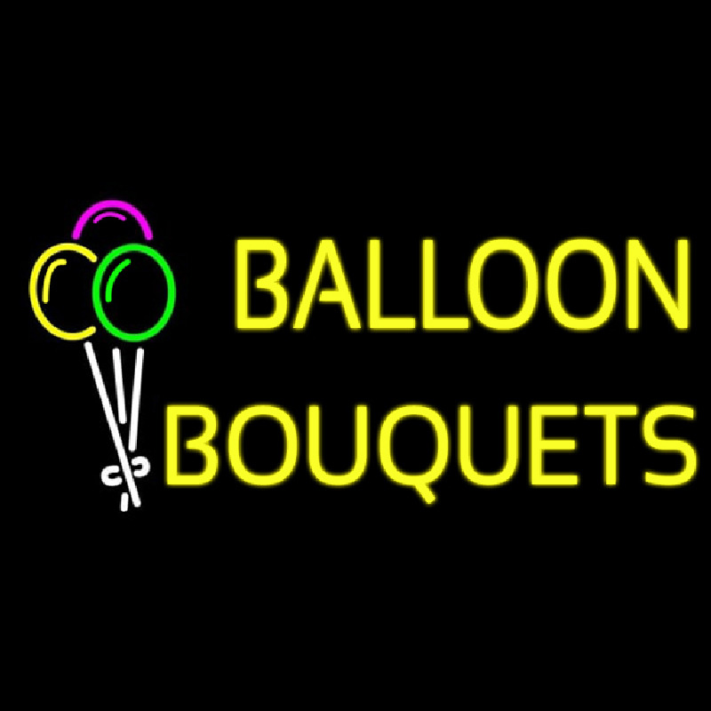 Balloon Bouquets Neon Skilt