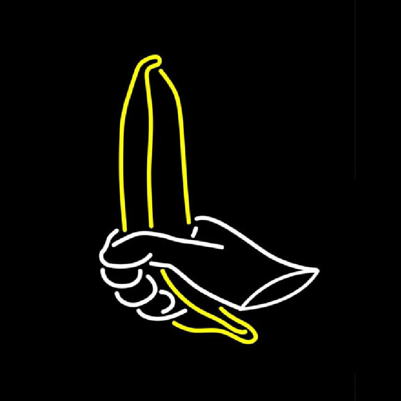 Banana In Hand Neon Skilt