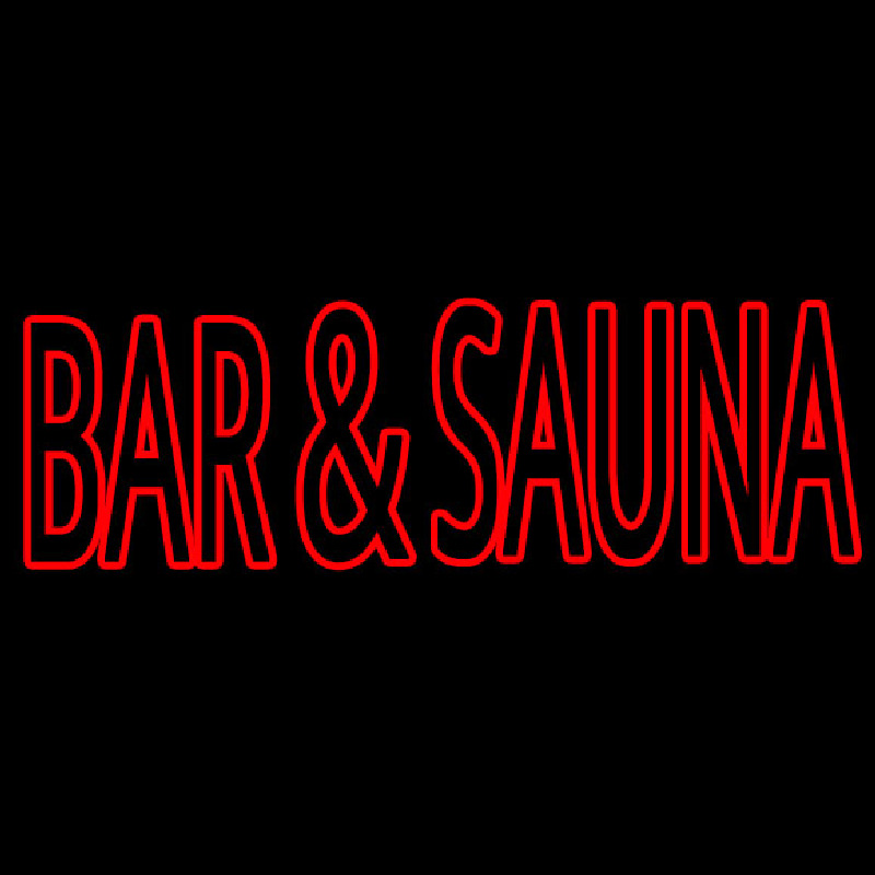 Bar And Sauna Neon Skilt