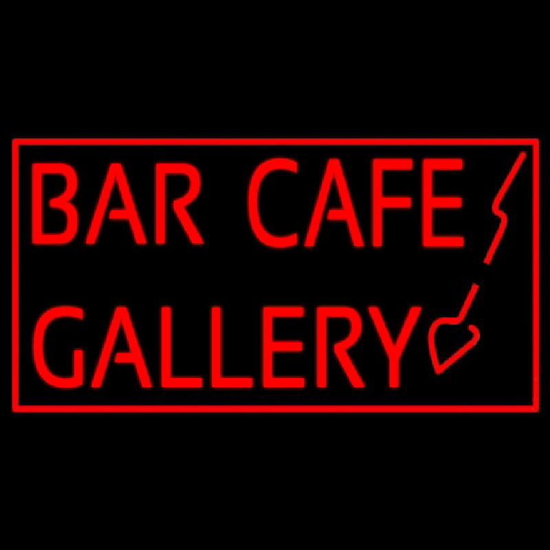 Bar Cafe Gallery Neon Skilt