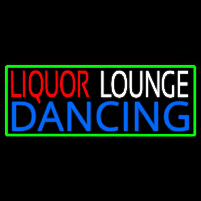 Bar Liquor Lounge Dancing With Wine Glasses Neon Skilt