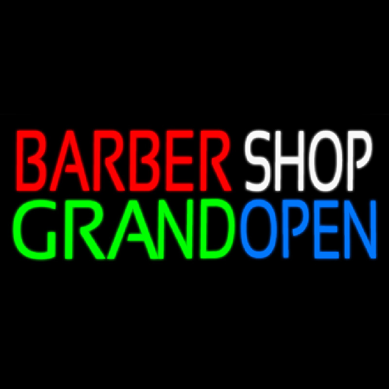 Barber Shop Grand Open Neon Skilt