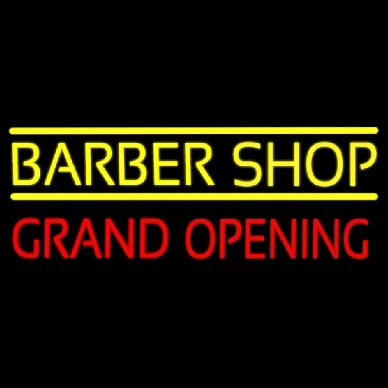 Barber Shop Grand Opening Neon Skilt