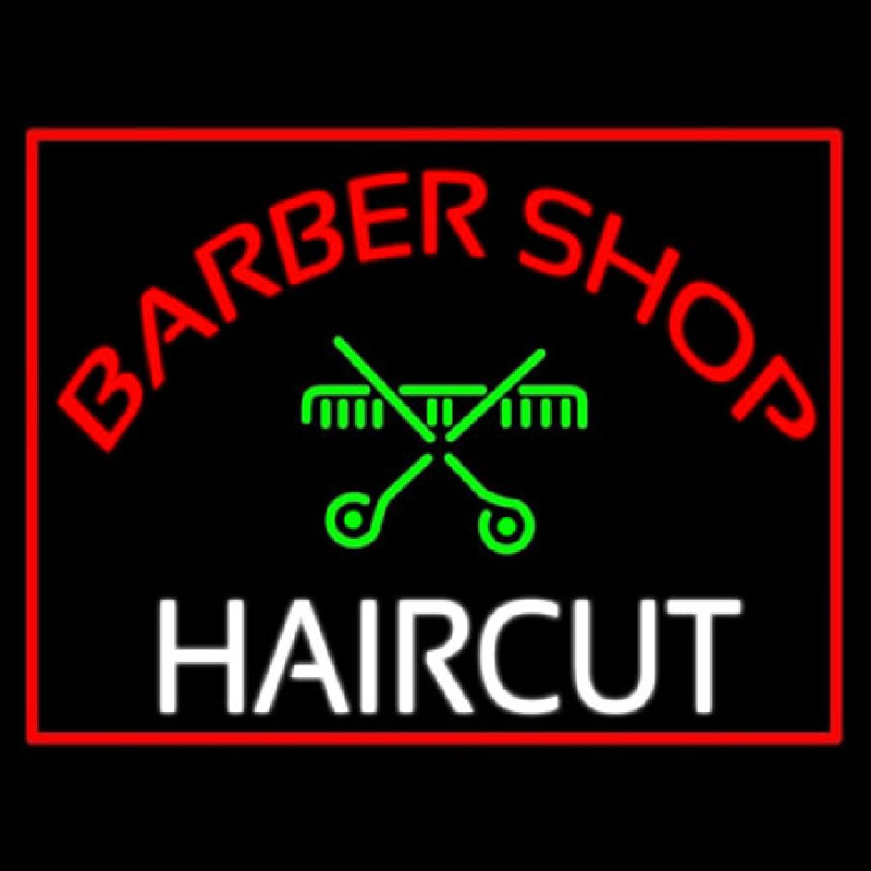 Barbershop Haircut  Neon Skilt