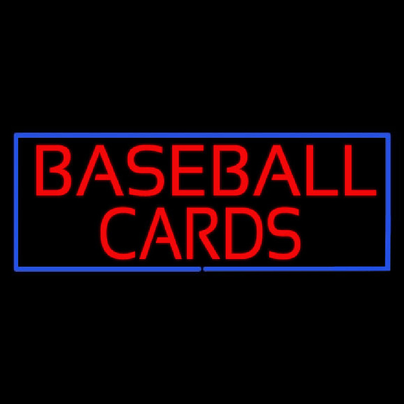 Baseball Cards Neon Skilt