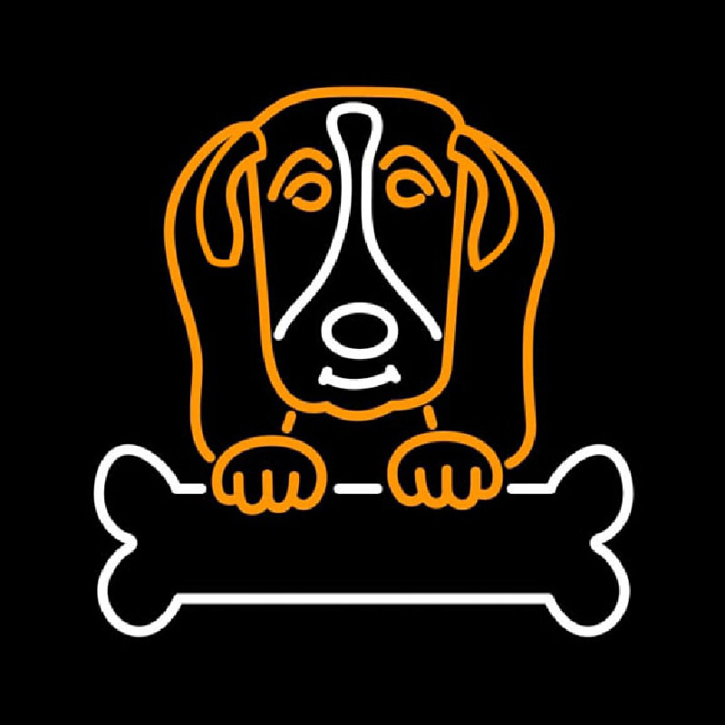 Basset Hound Poster Neon Skilt