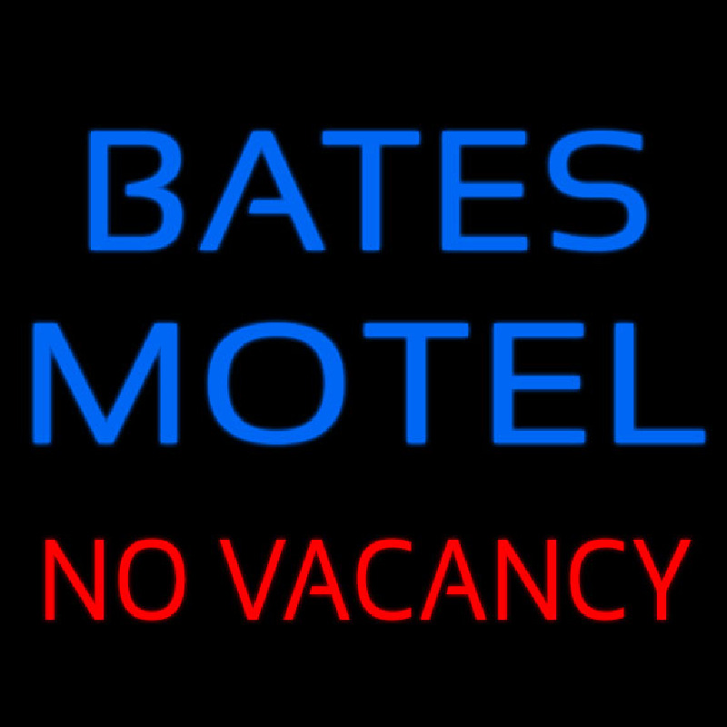 Bates Motel No Vacancy Neon Skilt