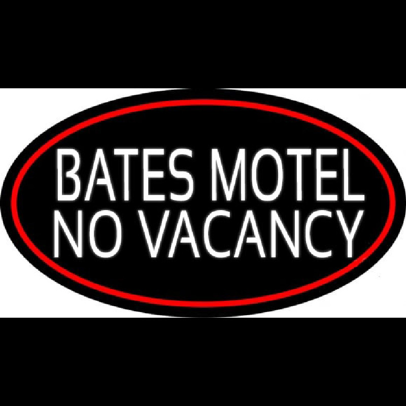 Bates Motel No Vacancy Neon Skilt