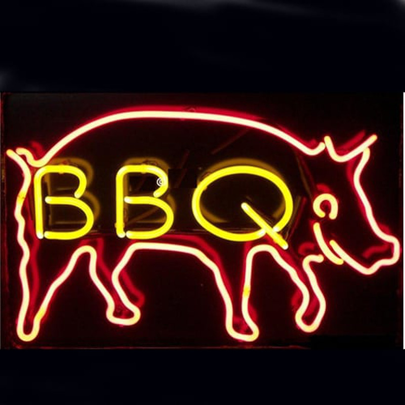 Bbq Øl Bar Åben Neon Skilt