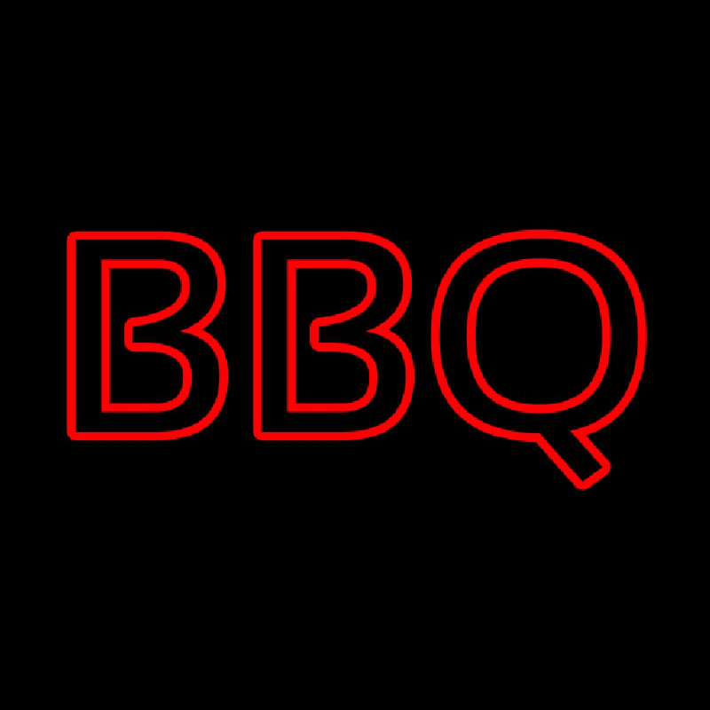 Bbq Red Neon Skilt