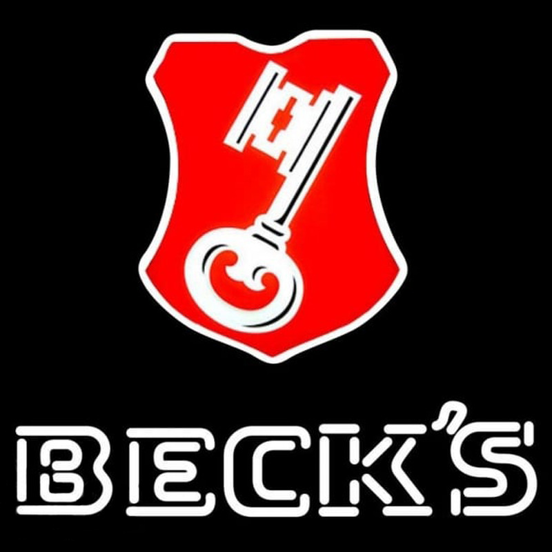 Beck Key Label Beer Sign Neon Skilt
