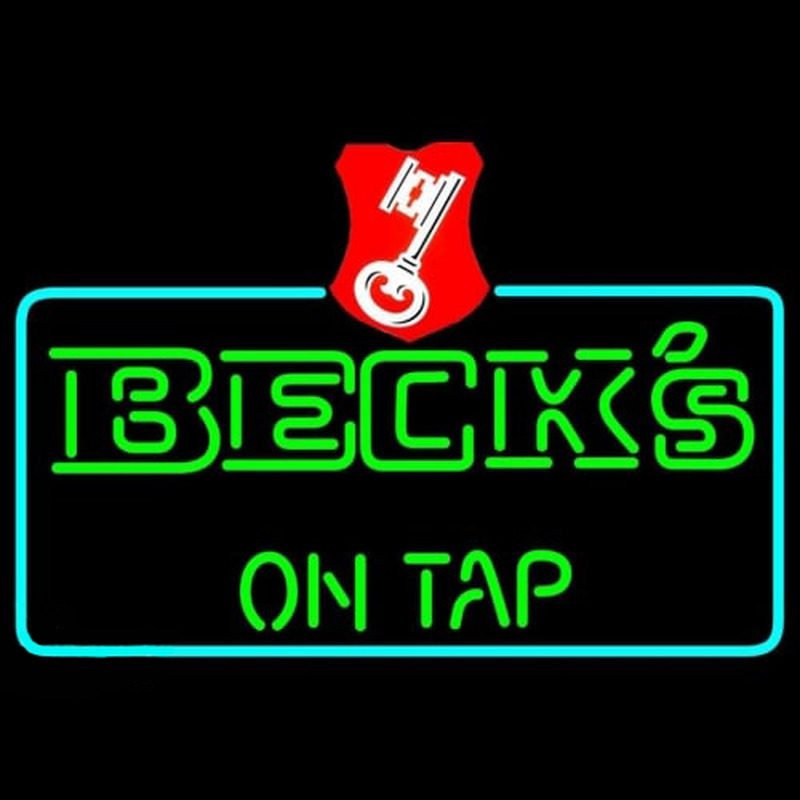 Beck On Tap Key Label Beer Neon Skilt