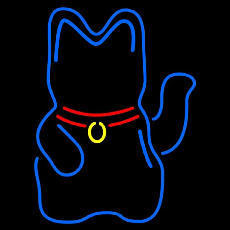 Beckoning Cat Neon Skilt